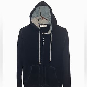 100% Cashmere Brunello CUCINELLI zip up navy hoodie